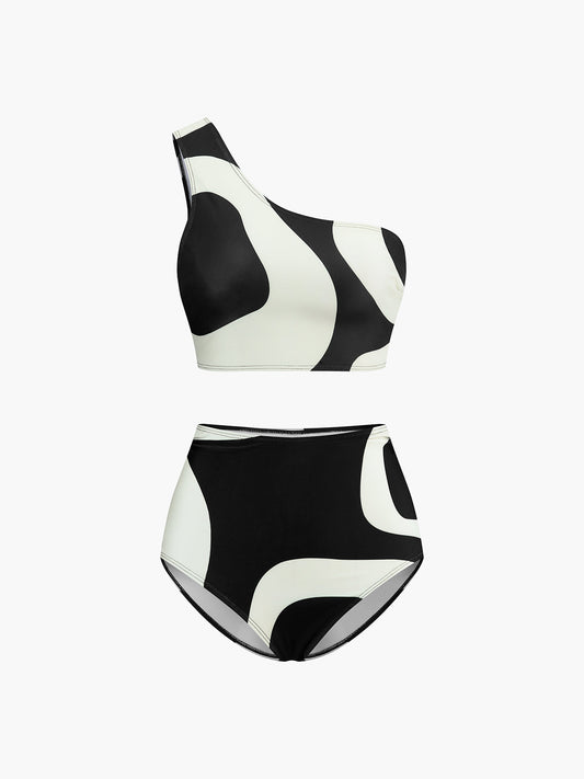 Two-Tone Asymmetrical Bikini 1200