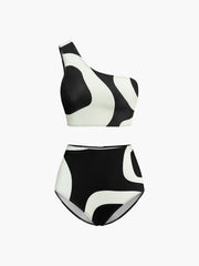 Two Tone Asymmetrical Beach Set