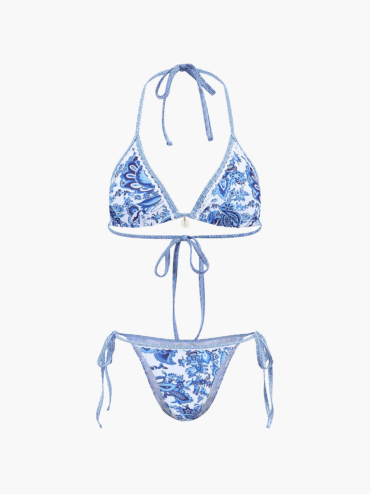 Printed Halter Bikini Set