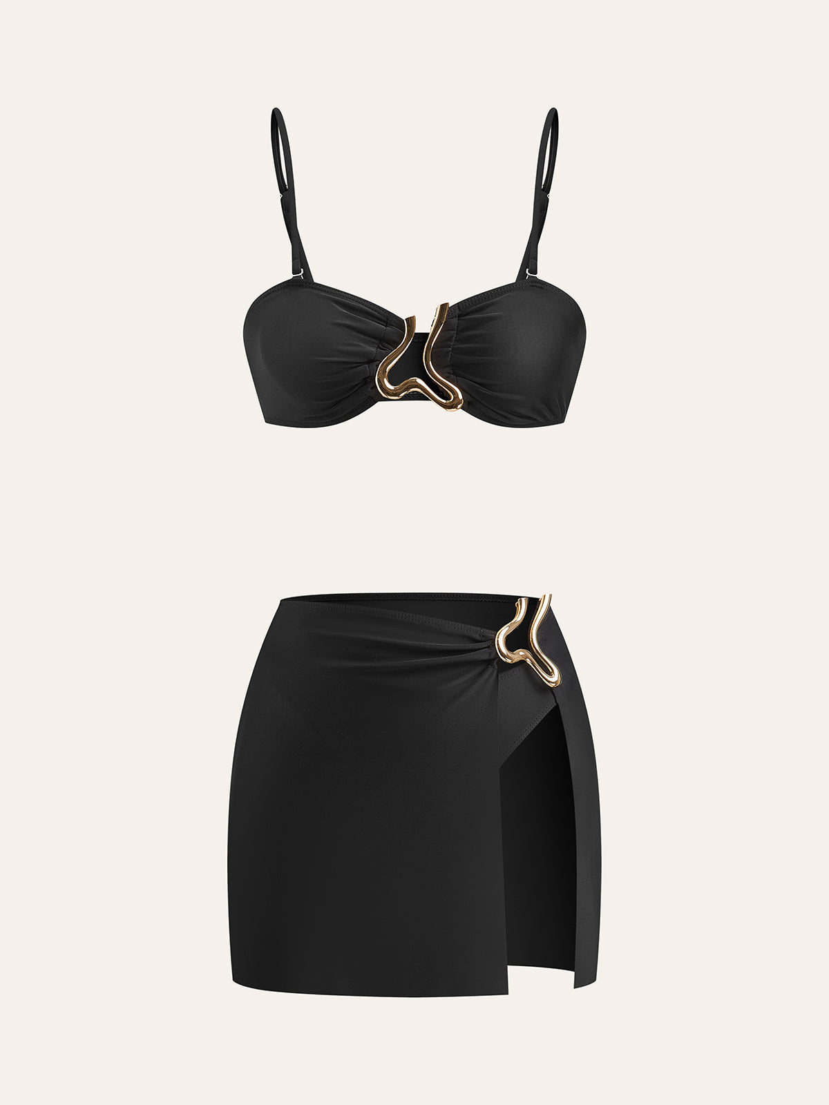 Golden Detail Bikini Set